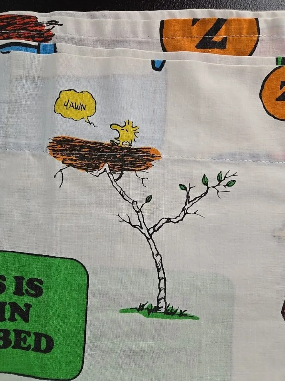 Vtg Charlie Brown Peanuts Snoopy Twin Sheet Set Flat/Fitted/1 Pillow Case